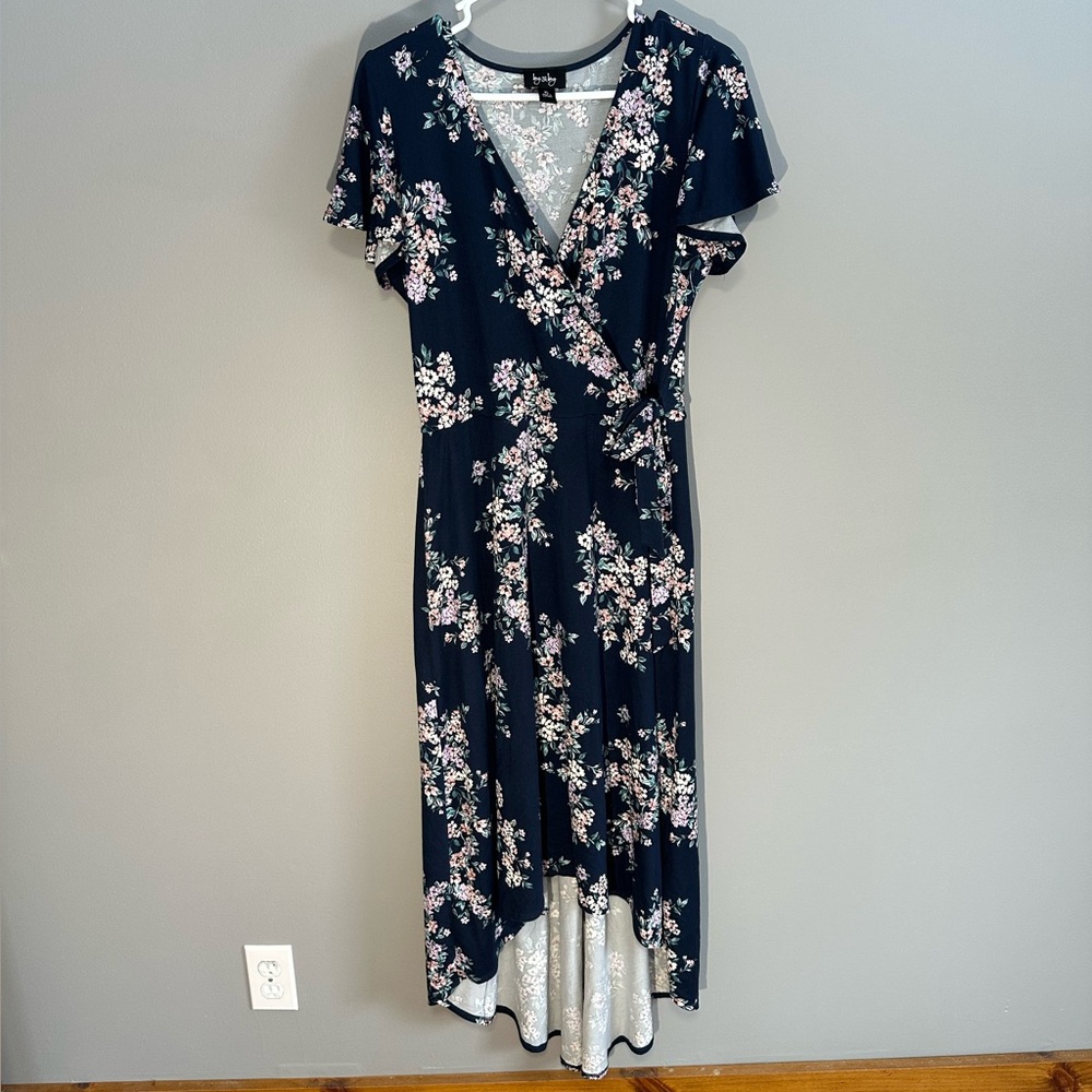 by & by Navy Floral Dress